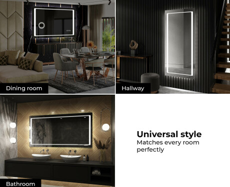 Designer Backlit LED Bathroom Mirror L61 #10
