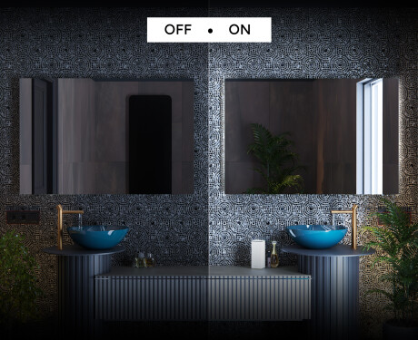 Designer Backlit LED Bathroom Mirror L62 #3