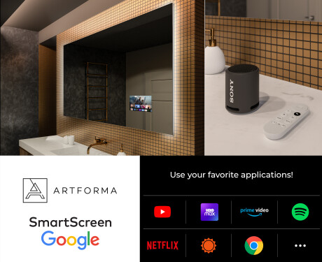 Designer Backlit LED Bathroom Mirror L62 #4