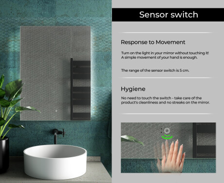 Designer Backlit LED Bathroom Mirror L62 #6