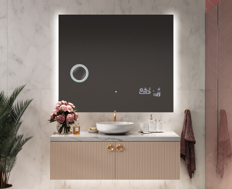 Designer Backlit LED Bathroom Mirror L62 #8