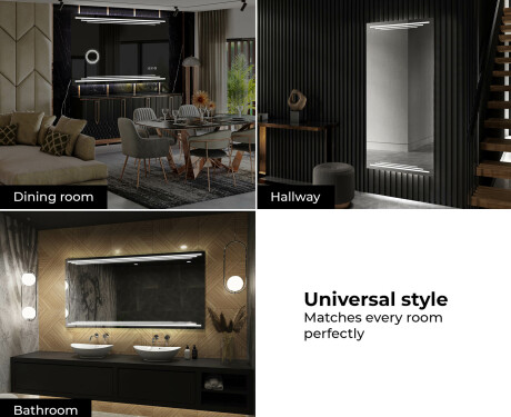 Designer Backlit LED Bathroom Mirror L75 #10