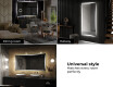 Designer Backlit LED Bathroom Mirror L77 #8