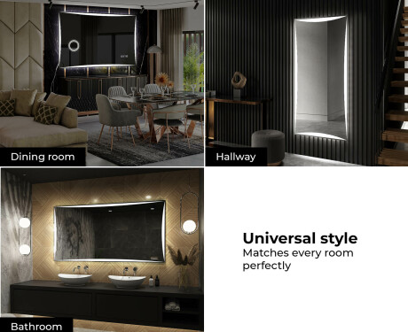 Designer Backlit LED Bathroom Mirror L77 #10