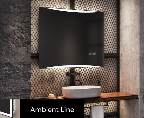 Designer Backlit LED Bathroom Mirror L78 #4