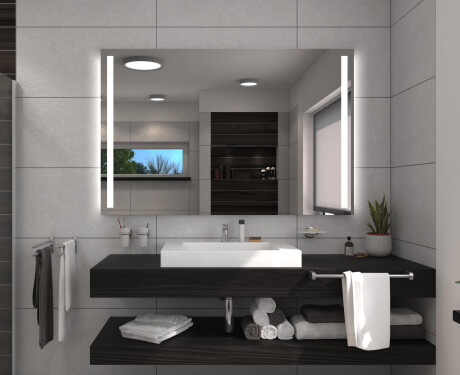 Battery Operated LED Illuminated Mirror L02 #5