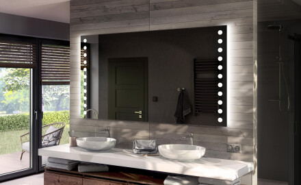 Artforma - Illuminated Round LED Lighted Bathroom Mirror L76