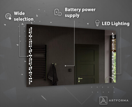 Battery Operated LED Illuminated Mirror L38 #4