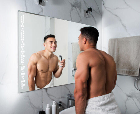 Battery Operated LED Illuminated Mirror L38 #6