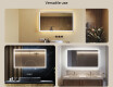 Designer Backlit LED Bathroom Mirror 120x70cm with cool LED color 7000K, warm color 3000K, or neutral color 4500K #2