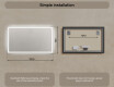 Designer Backlit LED Bathroom Mirror 120x70cm with cool LED color 7000K, warm color 3000K, or neutral color 4500K #7