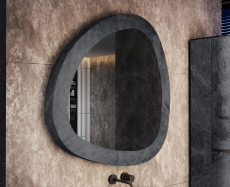 Irregular mirror with a natural stone frame L296 #4