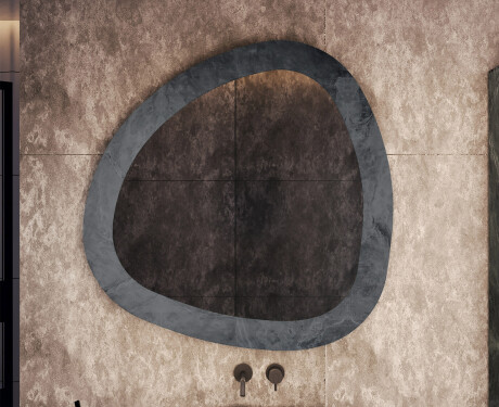 Irregular mirror with a natural stone frame L296 #5