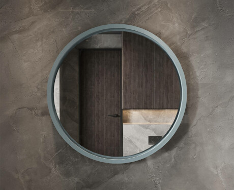 Round LED mirror in a lacquered MDF frame L306 #4