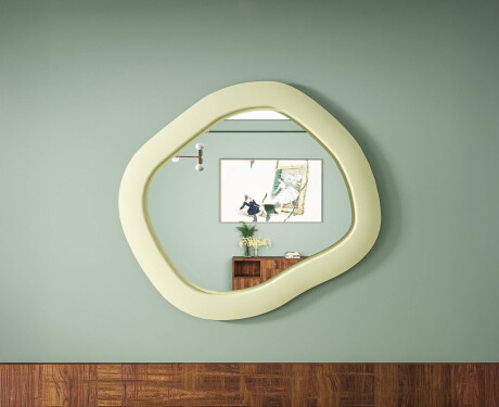 Designer LED mirror with MDF in a geometric shape L309 #7