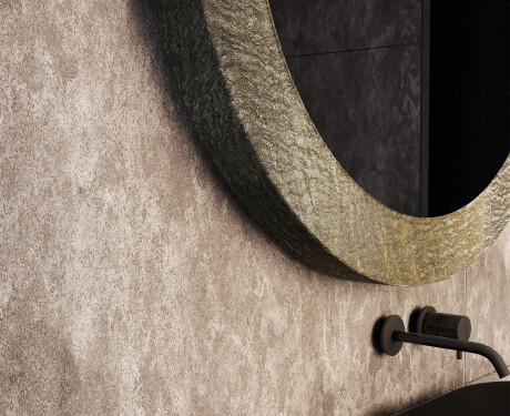 Round mirror in a stone frame L294 #3