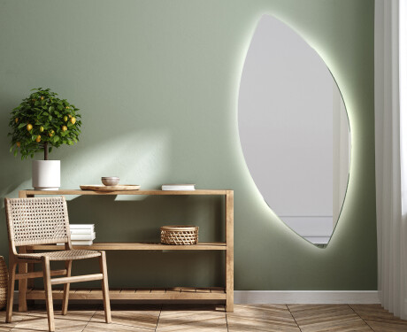 Wall asymmetrical mirror with lights LED L221 #2