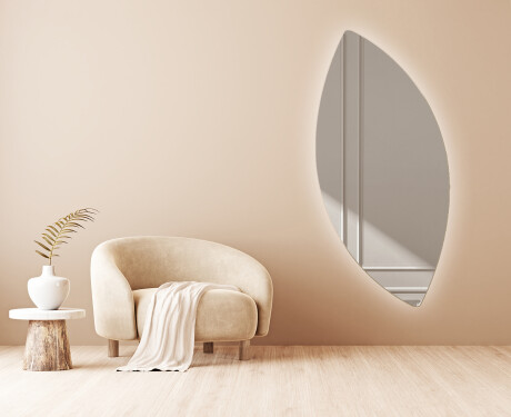 Wall asymmetrical mirror with lights LED L221 #3