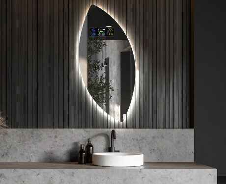 Wall asymmetrical mirror with lights LED L221 #5