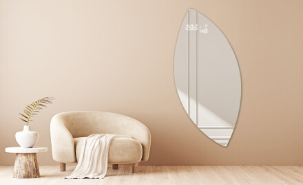 Wall asymmetrical mirror with lights LED L221