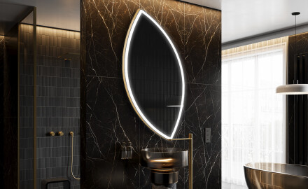 Wall asymmetrical mirror with lights LED L222