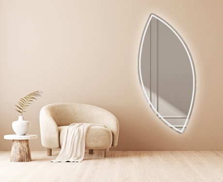 Wall asymmetrical mirror with lights LED L223 #3