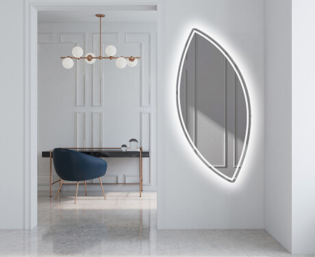 Wall asymmetrical mirror with lights LED L223 #4