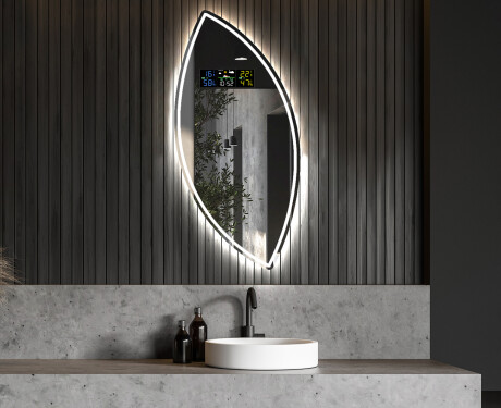 Wall asymmetrical mirror with lights LED L223 #5