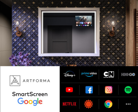 Bathroom Mirror With LED Light WoodenFrame #3