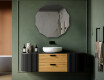 Round wall hanging mirror L220