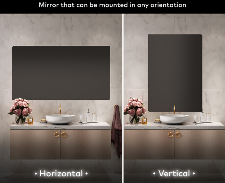 Rounded wall framed hanging mirror L201 #2