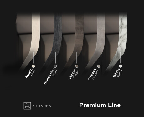 Rounded wall framed hanging mirror L201 #4