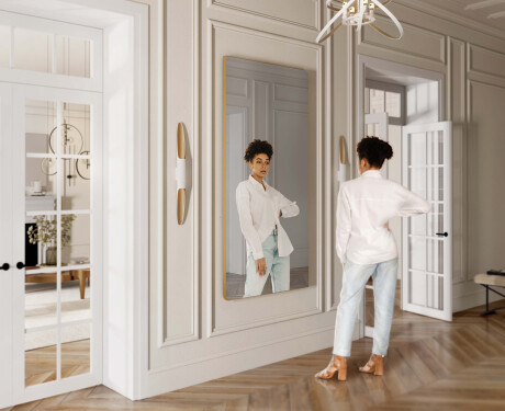 Rounded wall framed hanging mirror L201 #6