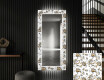 Backlit Decorative Mirror For The Hallway - Golden Flowers #1