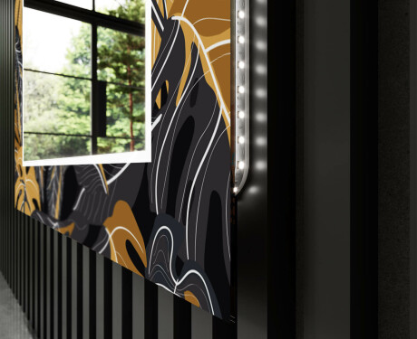 Backlit Decorative Mirror For The Hallway - Autumn Jungle #11