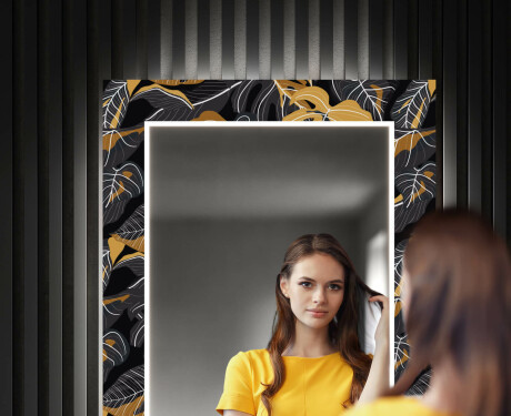 Backlit Decorative Mirror For The Hallway - Autumn Jungle #12