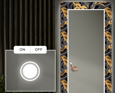 Backlit Decorative Mirror For The Hallway - Autumn Jungle #4