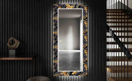 Backlit Decorative Mirror For The Hallway - Autumn Jungle