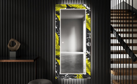 Backlit Decorative Mirror For The Hallway - Gold Jungle