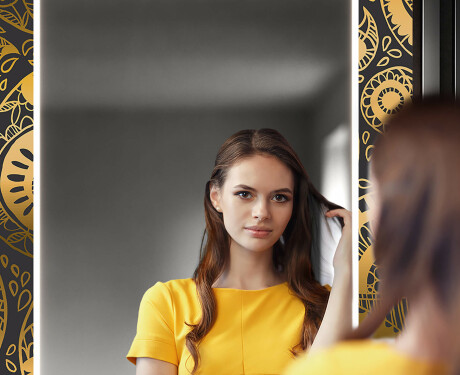 Backlit Decorative Mirror For The Hallway - Ancient Pattern #12