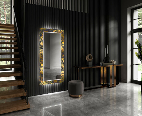 Backlit Decorative Mirror For The Hallway - Ancient Pattern #2