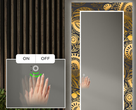 Backlit Decorative Mirror For The Hallway - Ancient Pattern #5