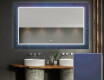 Backlit Decorative Mirror For The Bathroom - Blue Drawing