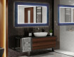 Backlit Decorative Mirror For The Bathroom - Blue Drawing #2