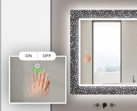 Backlit Decorative Mirror For The Bathroom - Dotts #5