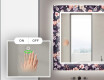 Backlit Decorative Mirror For The Bathroom - Elegant Flowers #5