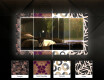 Backlit Decorative Mirror For The Bathroom - Elegant Flowers #6