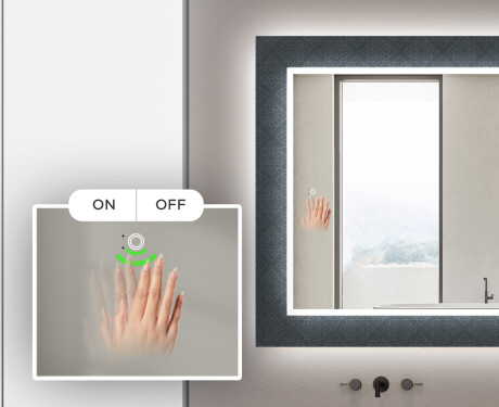 Backlit Decorative Mirror For The Bathroom - Elegant #5