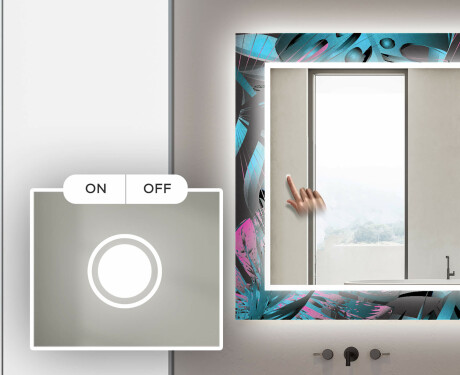 Backlit Decorative Mirror For The Bathroom - Fluo Tropic #4