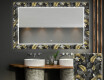 Backlit Decorative Mirror For The Bathroom - Goldy Palm
